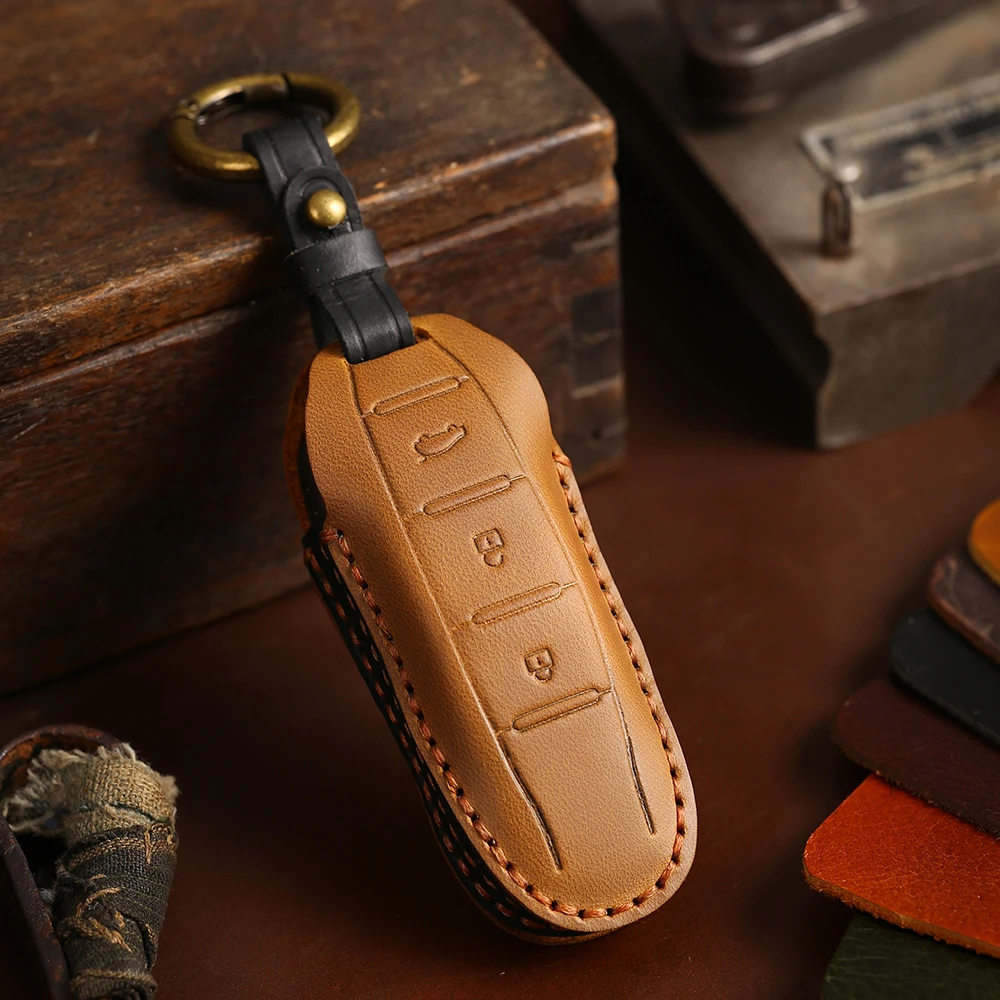 东风风光ix5真皮车钥匙套红星版ix7赛力斯专用手工防摔保护壳扣包