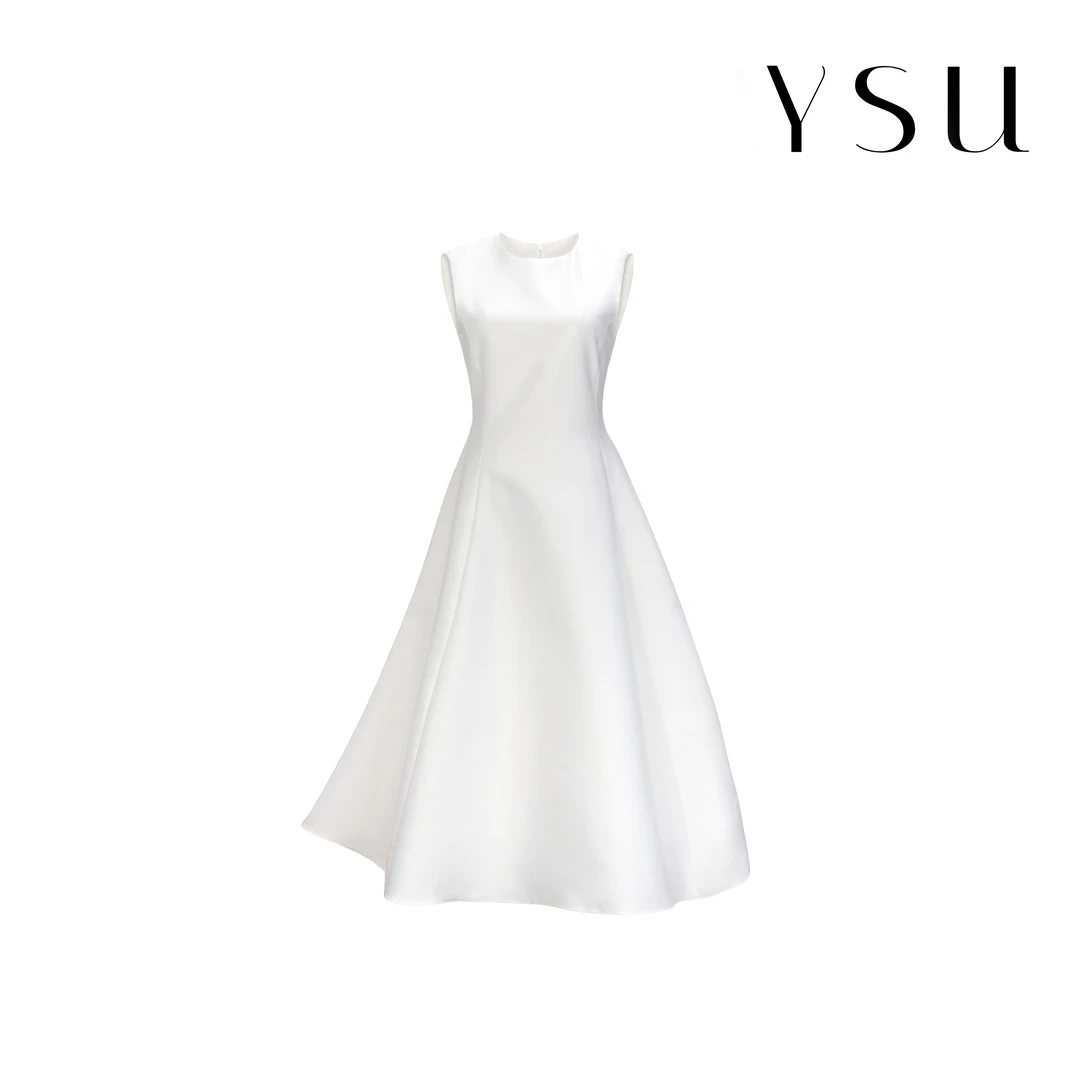 YSU【余书】立裁版法式轻熟收腰显瘦高级感大裙摆连衣裙Y33704