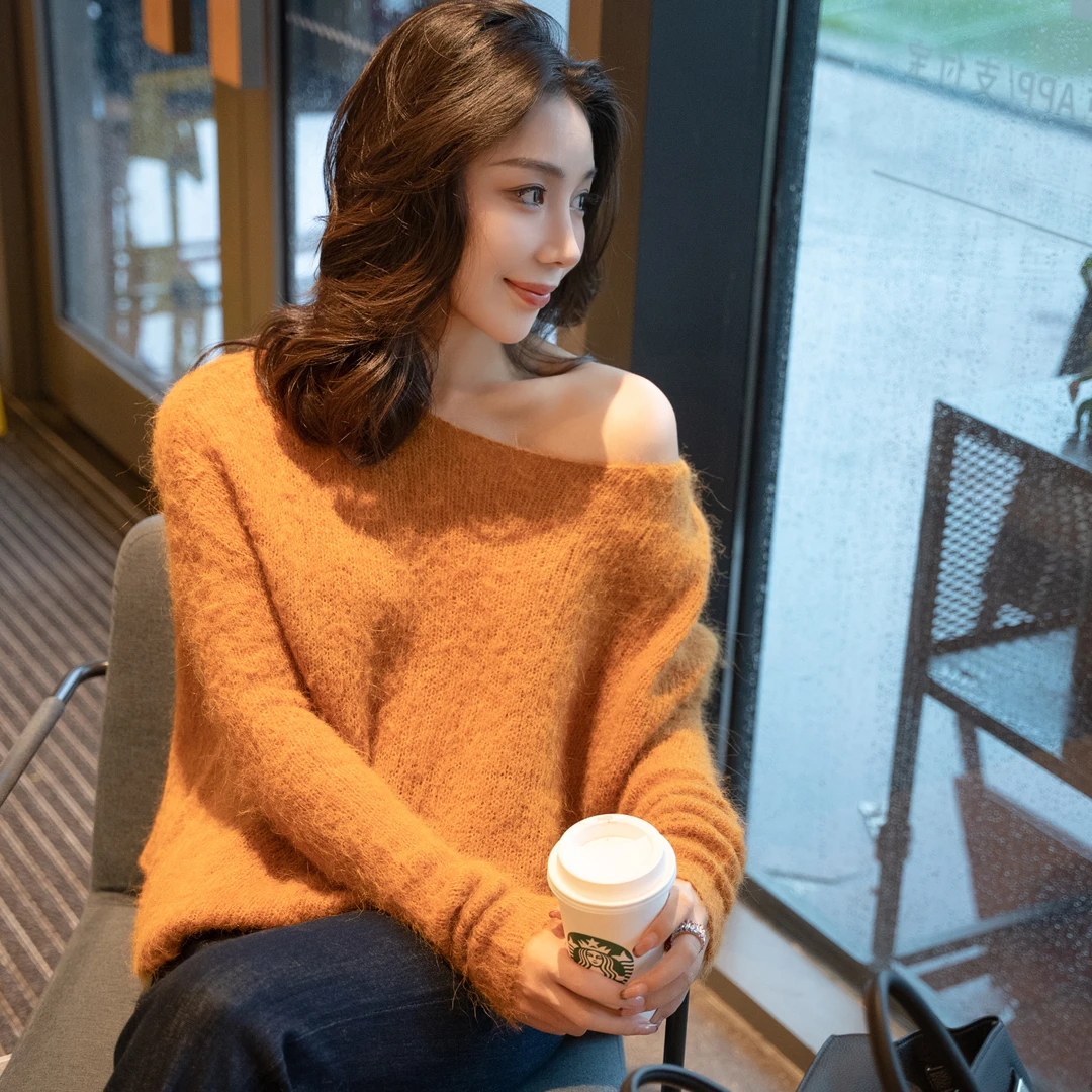 YSU【余书】时尚百搭宽松套头长袖软糯圆领针织衫上衣Y303888