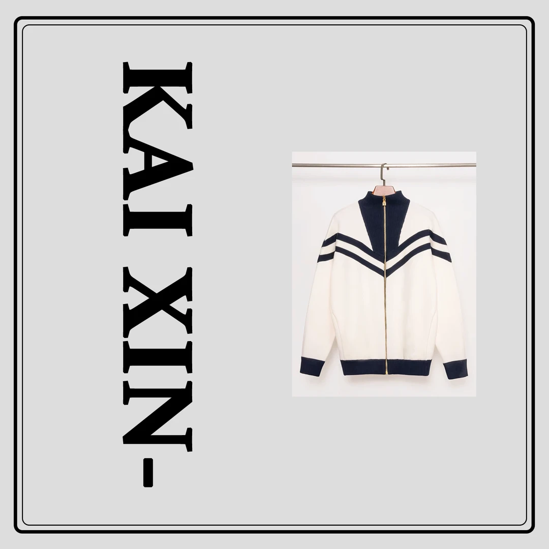 【开心严选】K101秋冬横纹拼接短外套