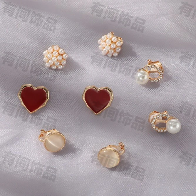 合金耳饰 百搭耳夹无耳洞女超仙韩版小雏菊耳环网红复古耳坠ins风