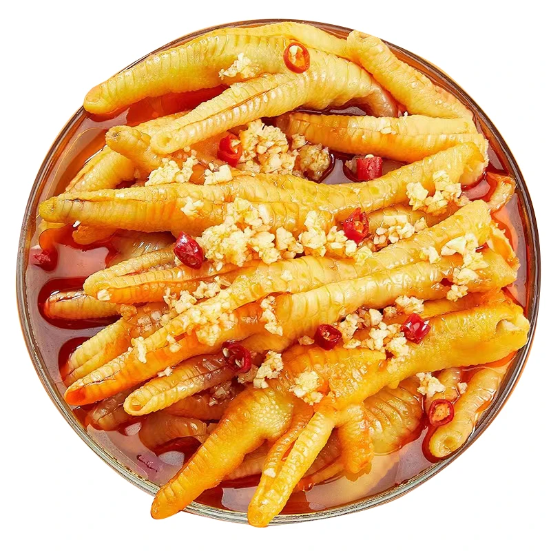 无骨鸡爪酸辣蒜香手工脱骨凤爪1000g小零食推荐