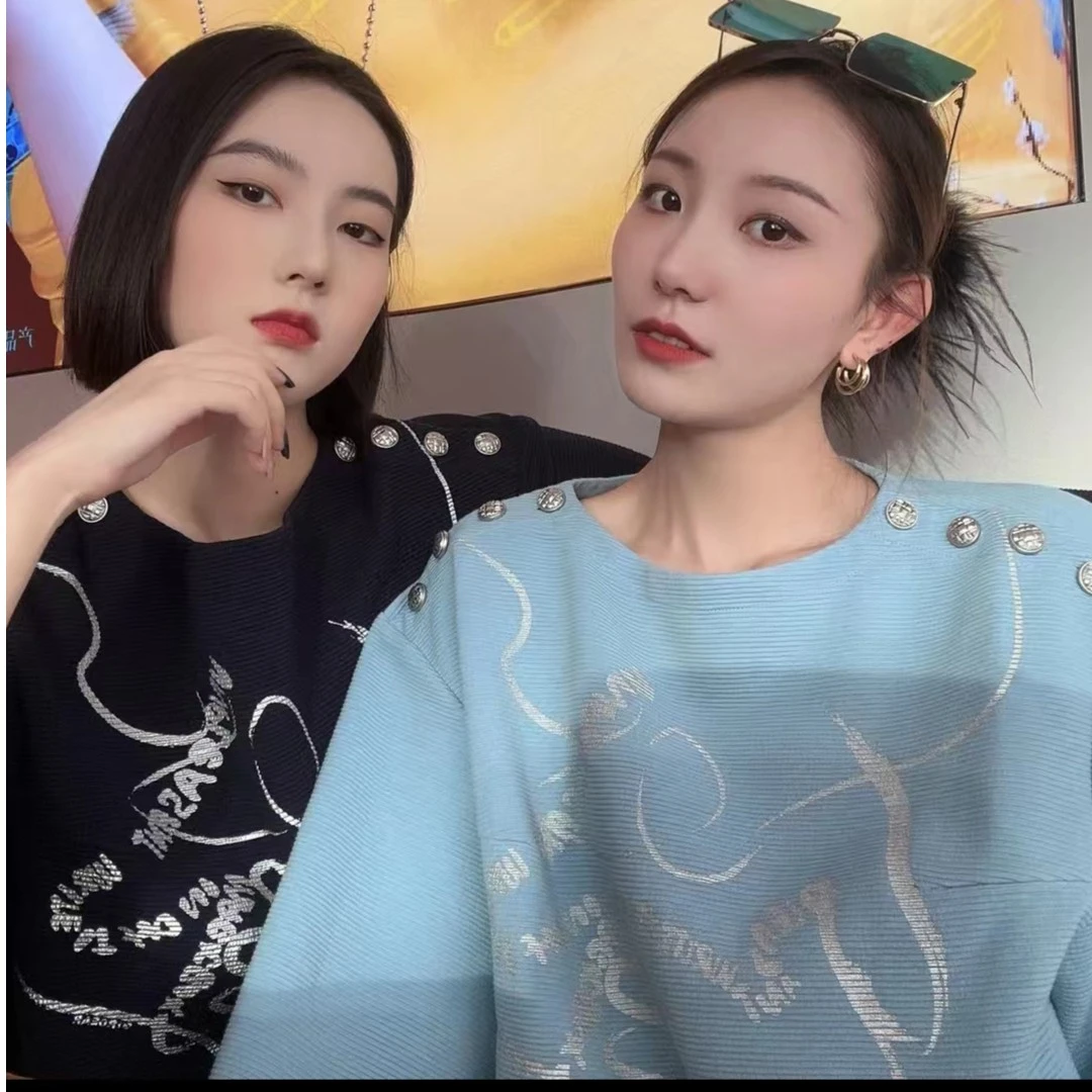 GIRDEAR/哥弟1300931蓝色时尚休闲百搭宽松设计师款卫衣