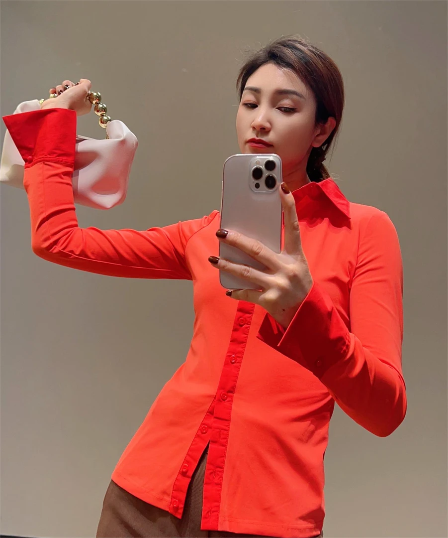 GIRDEAR/哥弟1300042【日落花园】时尚气质简约风通勤衬衣