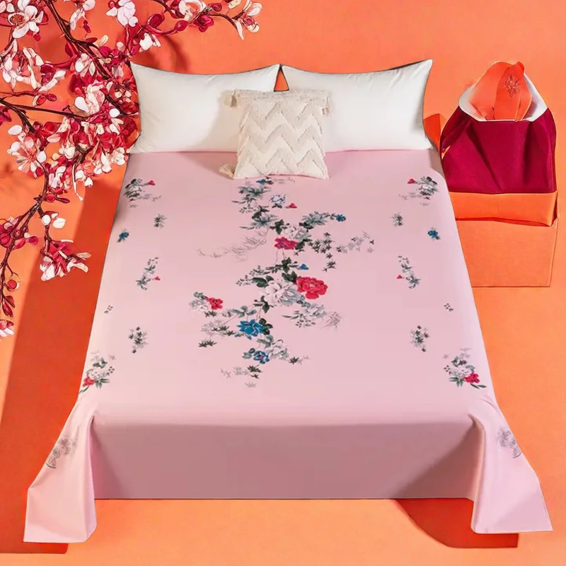 床单纯棉100%全棉高级感长绒棉高档被单国民老式床单单件新疆包邮