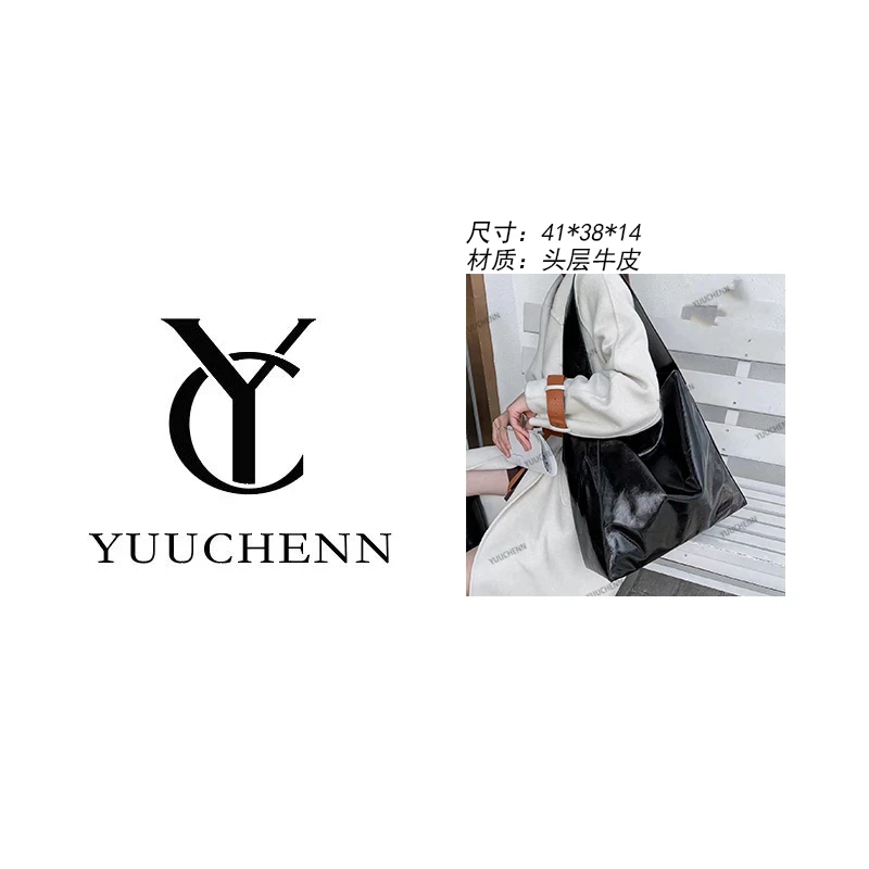 YUUCHENN/41cm原创设计高定真皮包 HH452