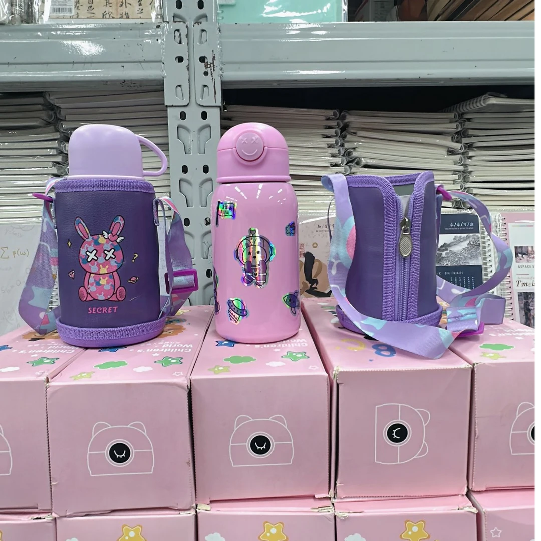 儿童保温杯带吸管两用幼儿园小学生防摔便携不锈钢男女宝宝水杯壶