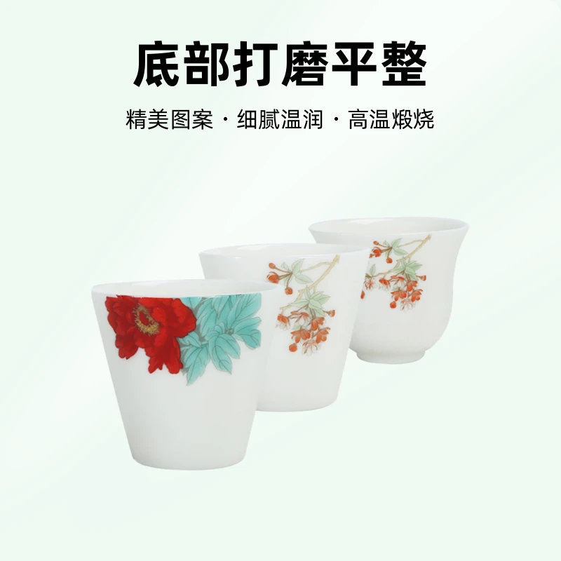 品茗杯陶瓷德化玉瓷白瓷主人杯个人杯单杯功夫茶具小茶杯普洱茶杯