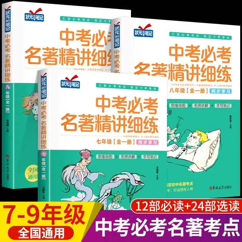 中考必考名著精讲细练七八九年级全套初中名著导读考点精练