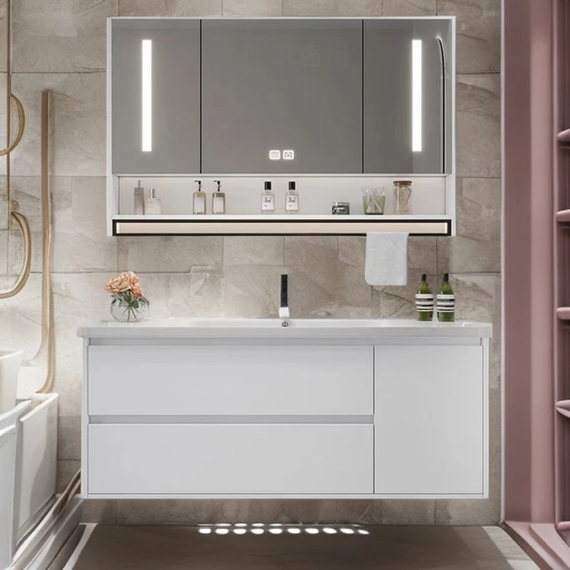 智能陶瓷一体盆高颜值浴室柜洗手盆浴室洗手池40CM48CM宽盆柜