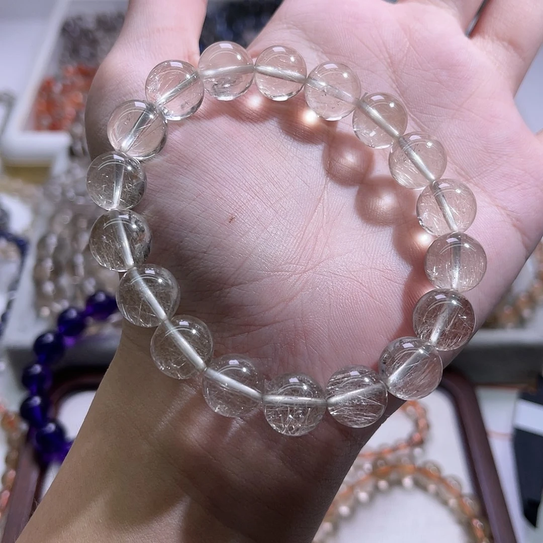 水晶手链未镶嵌白兔毛11+