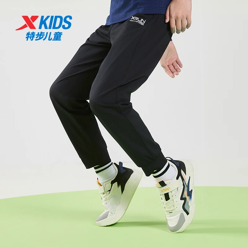 特步儿童春季爆款舒适运动裤中大童百搭时尚户外长裤676126639144