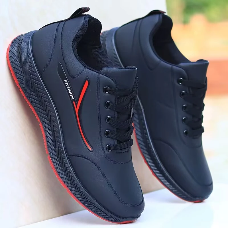 男鞋防水防滑防臭运动鞋软底工作鞋休闲跑步鞋潮鞋冬季加绒棉鞋子