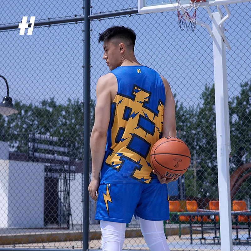 HOPEBETTER  美式夏季宽松无袖时尚双面穿网眼球衣成人款运动背心