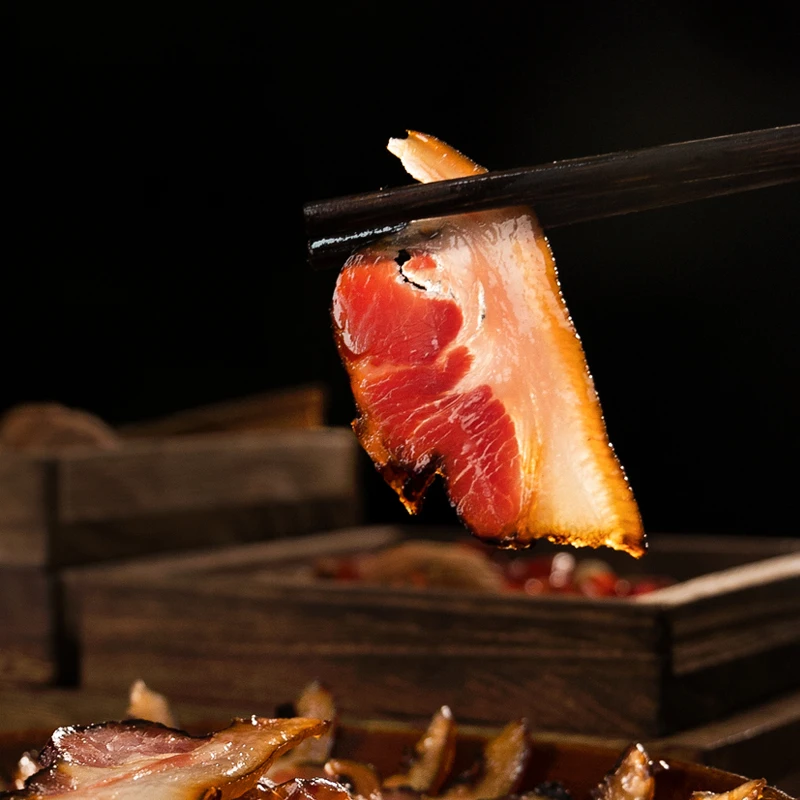 覃五爷 烟熏猪头肉400g 四川柴火烟熏传统腌制腊味农家 送蘸料