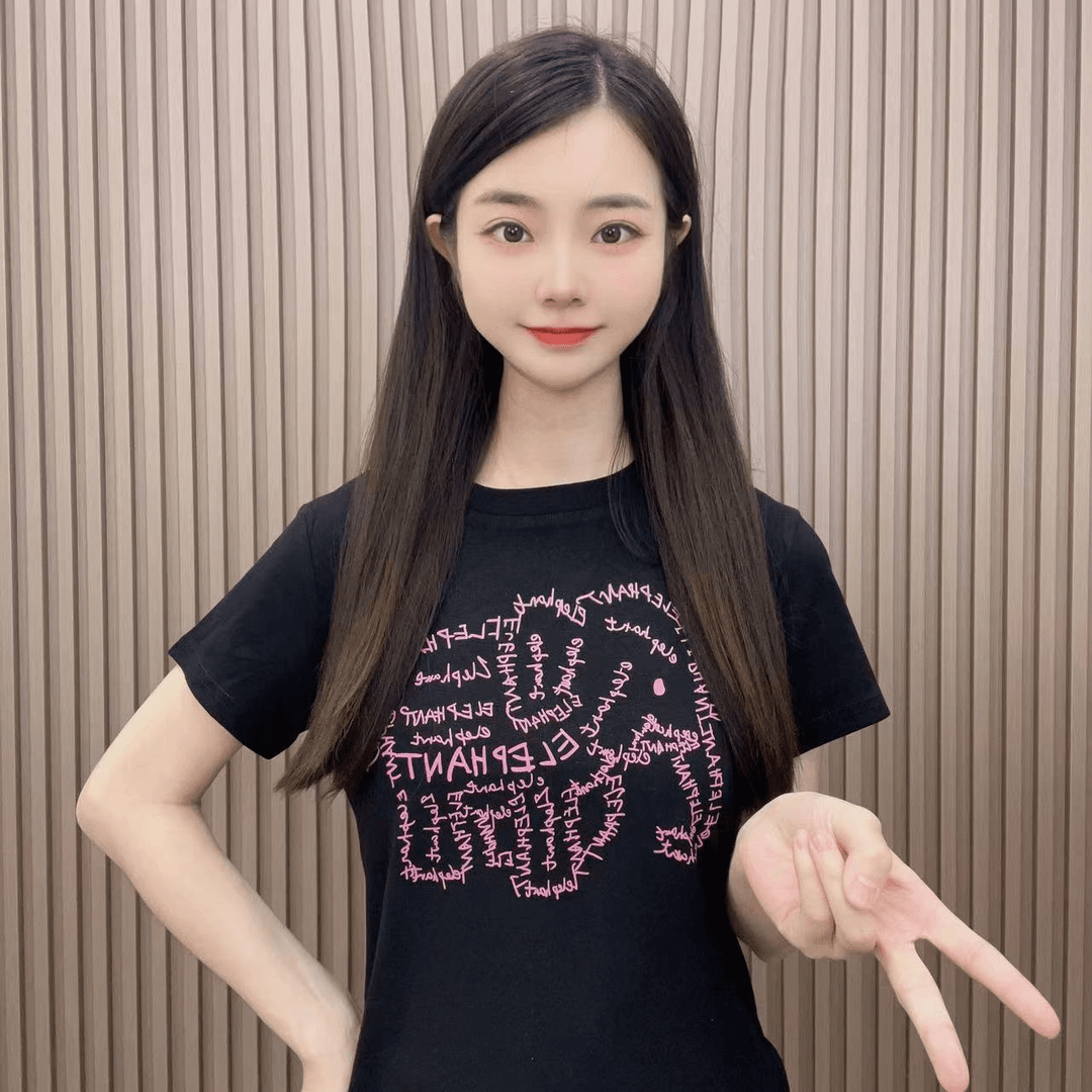 小象 2024夏季新款圆领短袖T恤百搭显瘦上衣女时尚休闲印花