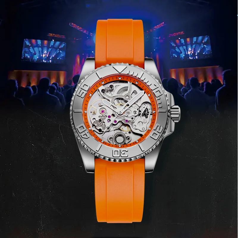 爱迪时男士经典潮流高档工艺机械手表防水轻奢男表