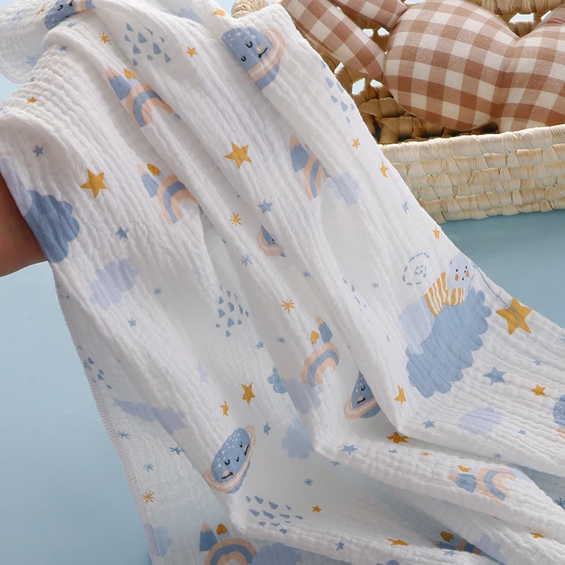 婴儿包单纯棉出生宝宝产房裹布巾呵护抱被夏季薄款纱布甄选浴巾