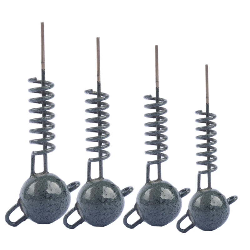 路亚螺丝铅头锁针带铅路亚软饵防挂底铅头钩钓鲈鱼翘嘴鱼钩弹簧