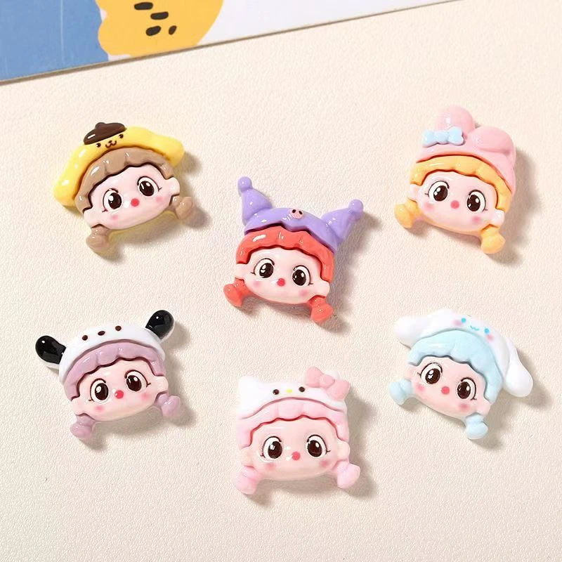 三丽鸥女孩实色树脂贴片展示