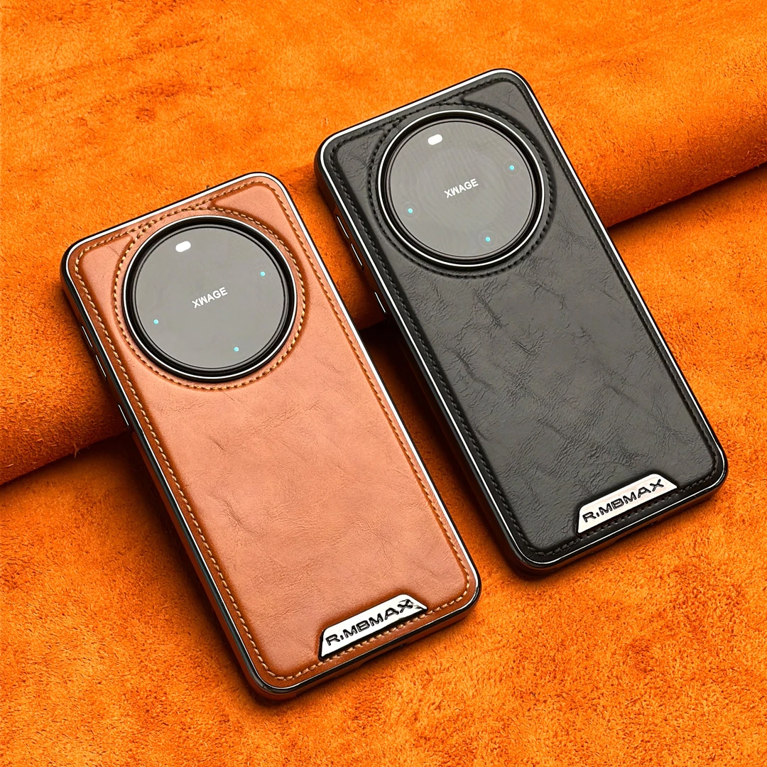 适用于华为Mate60Pro+纯色皮纹磁吸手机壳高档商务Mate60手机壳