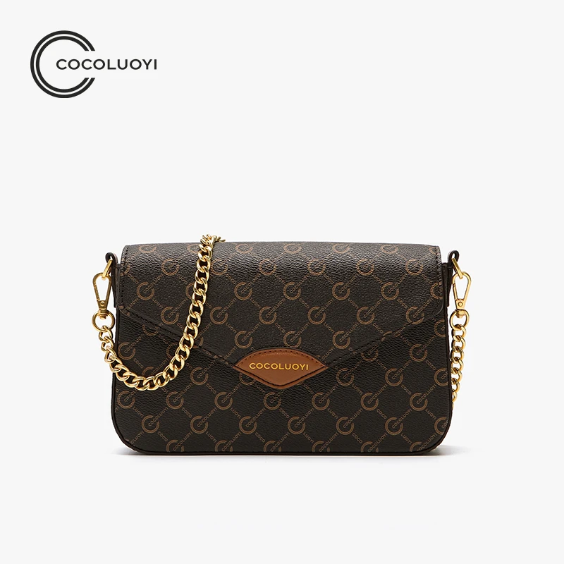 轻奢时尚信封包单肩斜挎包包女百搭小众印花小包