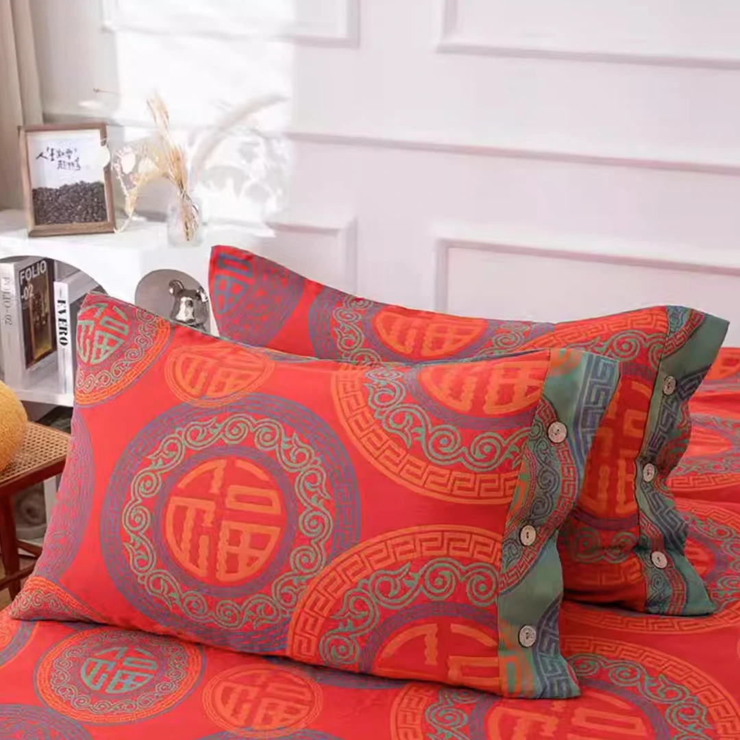 【万福安康】精品纯棉加厚枕套--48*74cm