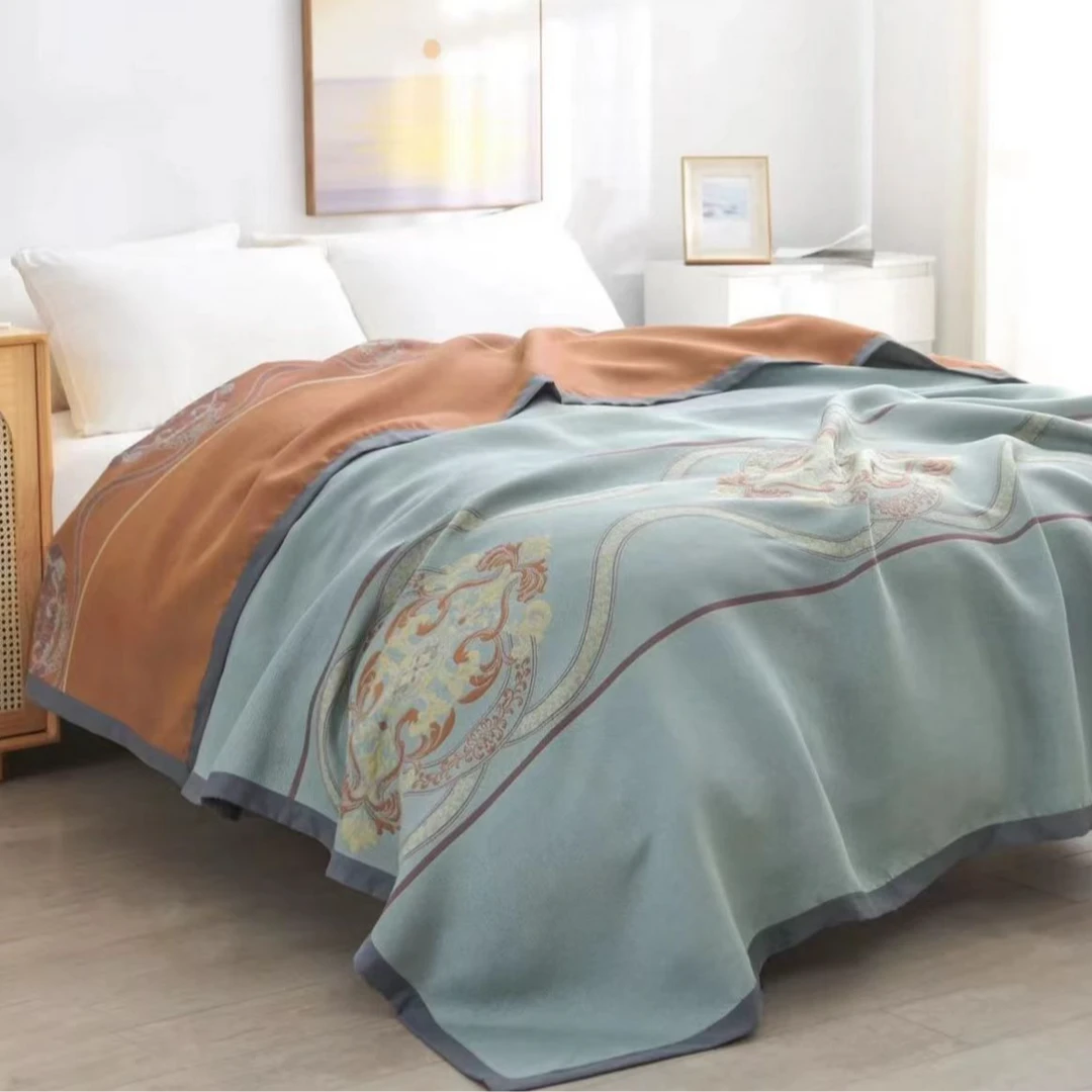 【华秀】纱布盖毯多功能精梳四季毯--230*250