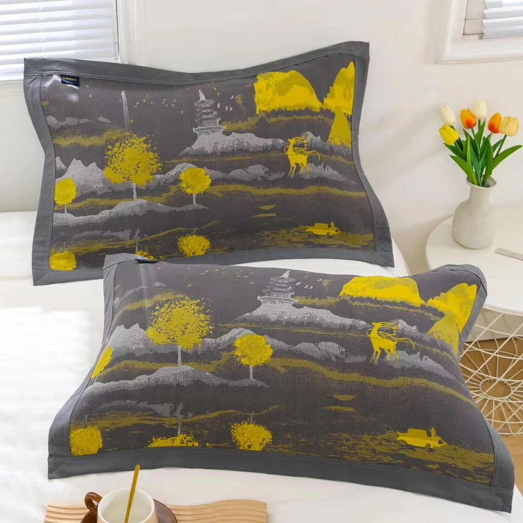 【云中鹿一对两只】凉感冰麻枕巾（50*80）