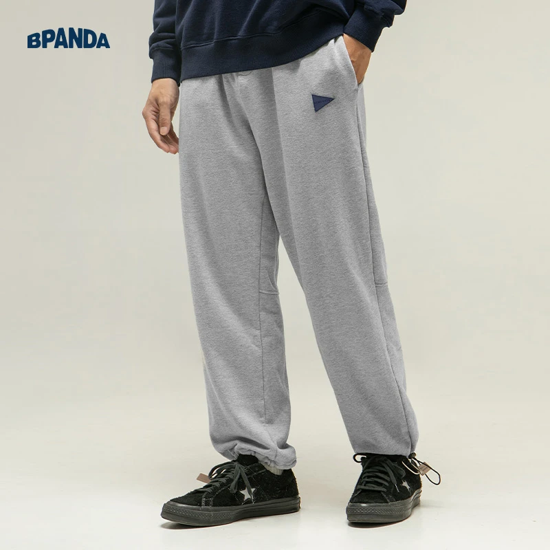 ben·panda熊猫本春季新款男潮束脚抽绳休闲纯色运动长裤易穿搭