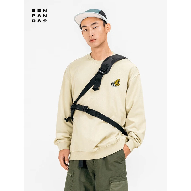 熊猫·本（ben.panda）卫衣秋季新款“小吃系列”简约380G
