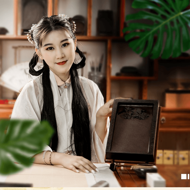 砚乡姐妹文房四宝1号砚台书画端砚砚台研墨入门展示使用石质（一）