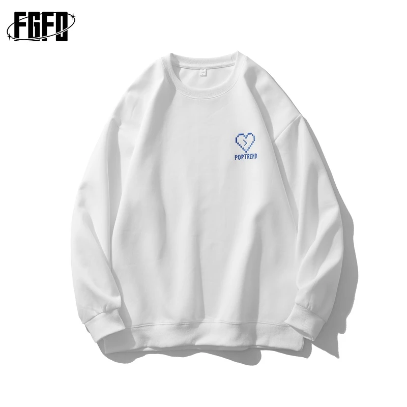 FGFO圆领卫衣秋季男新款时尚潮流百搭上衣