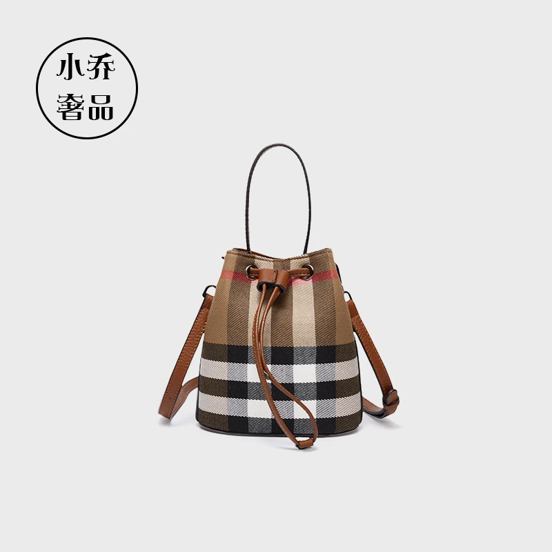 小乔奢品春夏季新款时尚轻奢百搭手提斜挎小水桶女包#9813