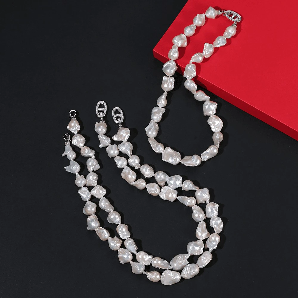 天然淡水珍珠巴洛克项链多样性发一