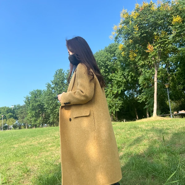 【轩轩顺丰现货闪飞】X 2024年小个子气质网红秋冬双面羊毛大衣2418