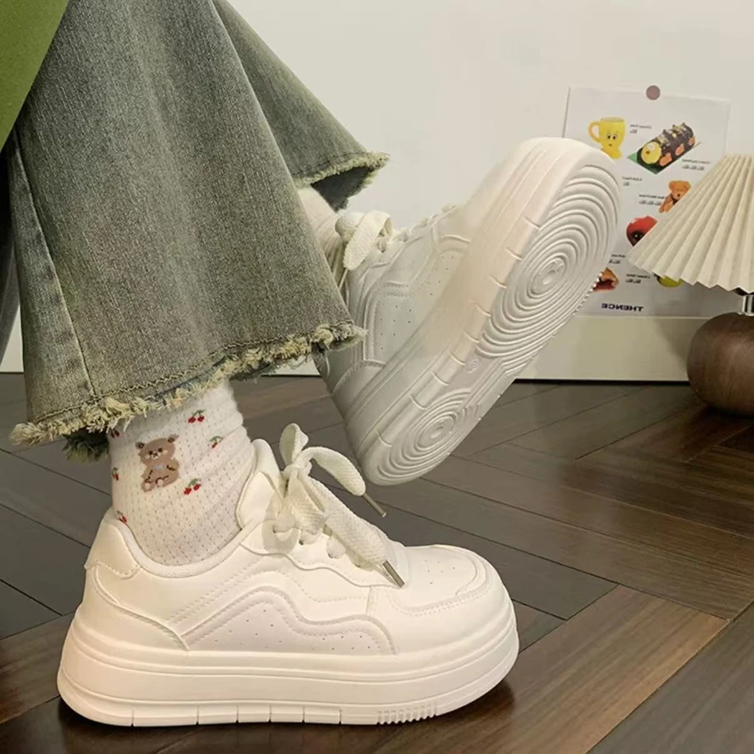 秋季2024新款百搭爆款小白鞋配裙子学生小众潮牌板鞋- XY008
