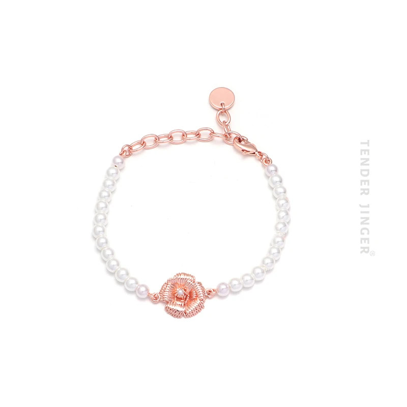 Tender Jinger 铜合金手链 花朵手链气质时尚百搭