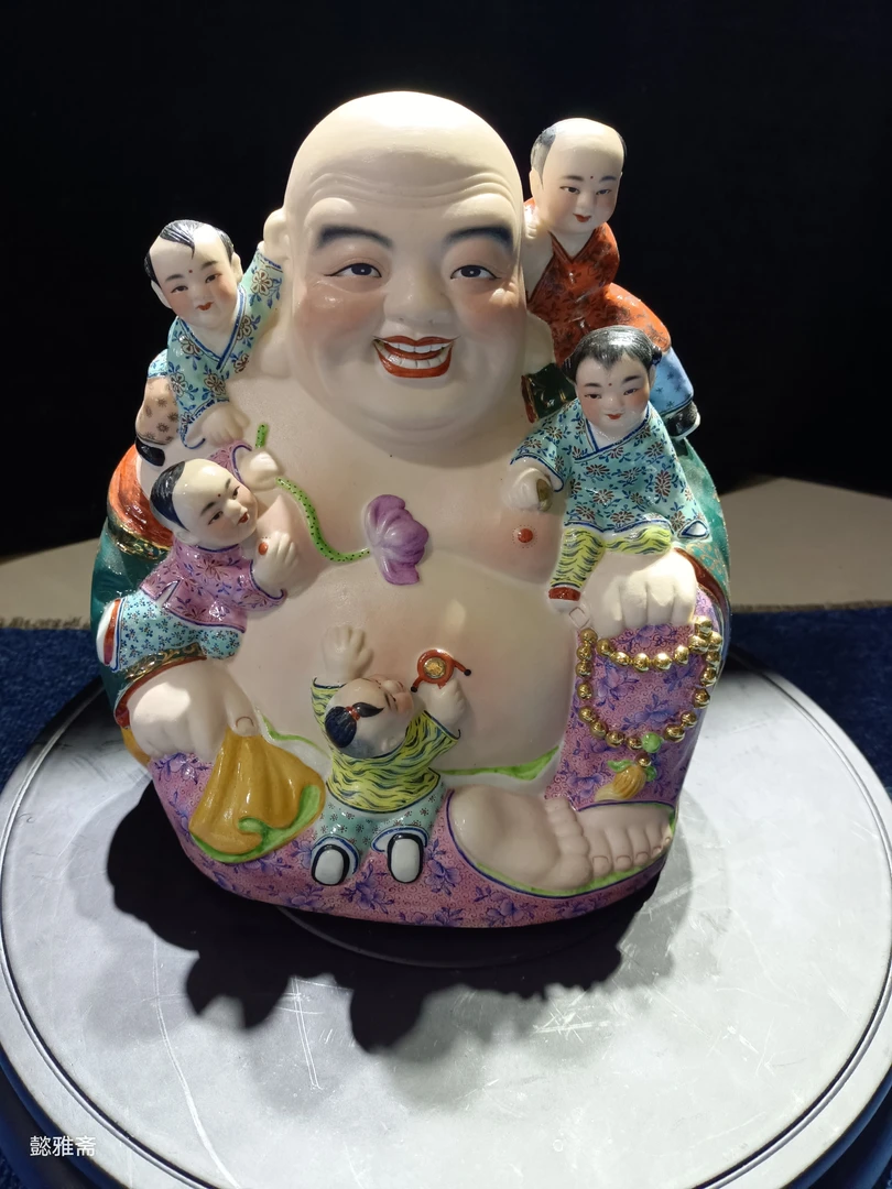 精美绝伦的雕塑瓷《五子登科》