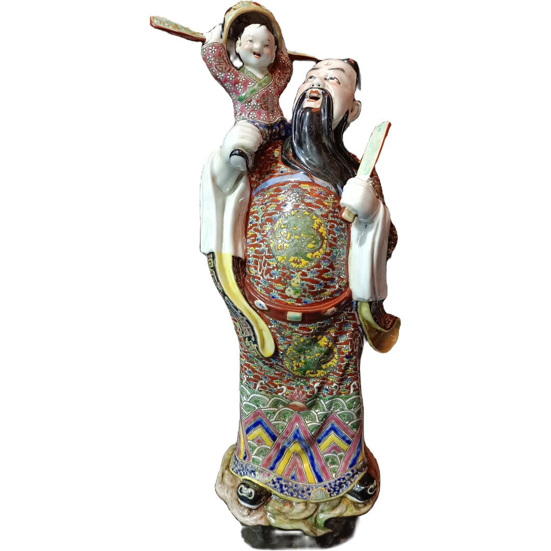 陶瓷故事精美绝伦的雕塑瓷《加官进爵》