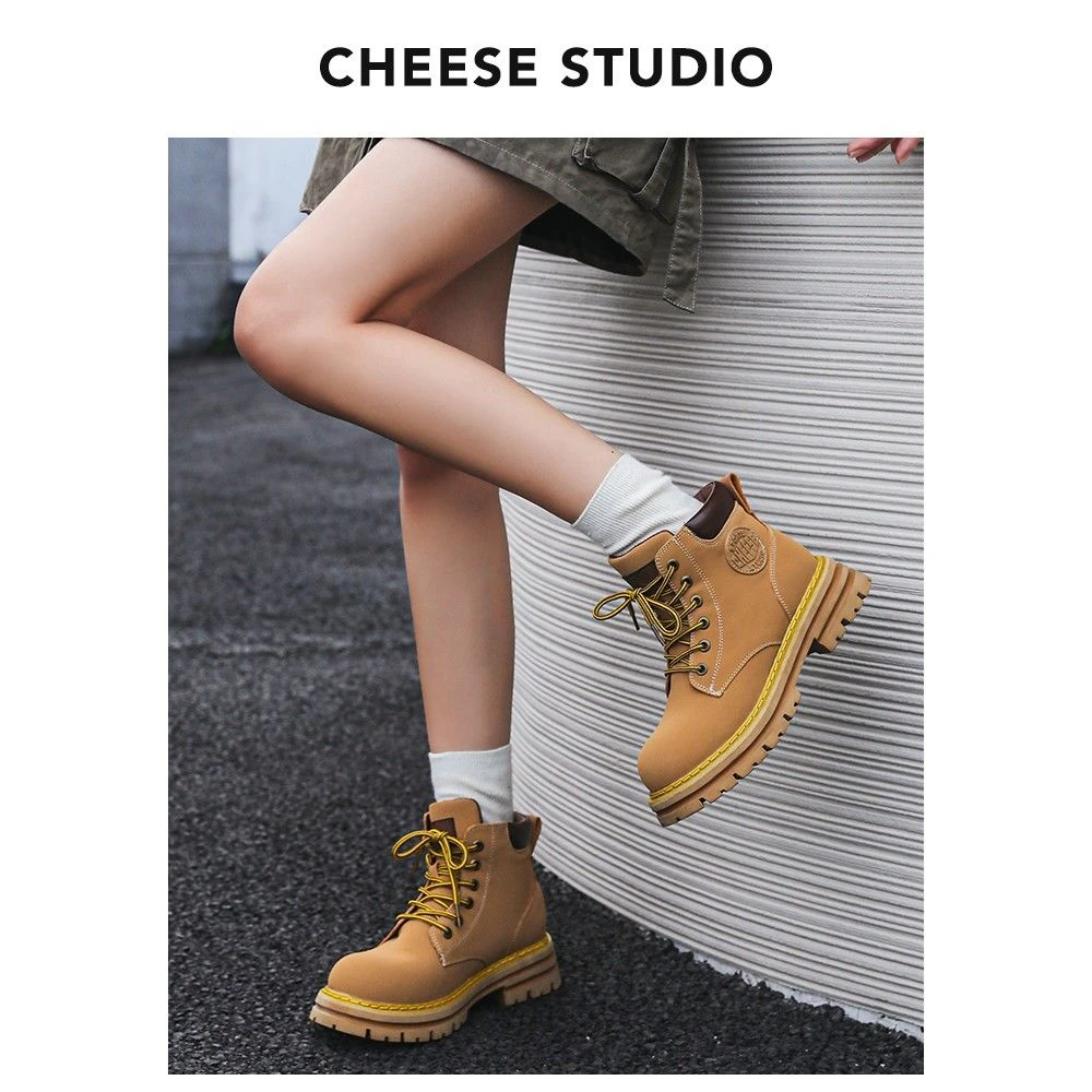 ZSJ-001 微瑕疵 芝士家2023年秋季新款英伦风百搭复古马丁靴