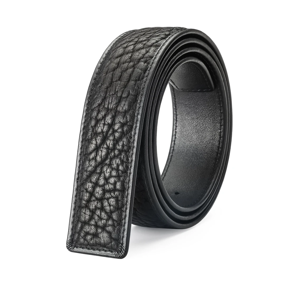 非洲进口牛皮腰带带条百搭男士简约时尚轻奢商务休闲牛仔高档