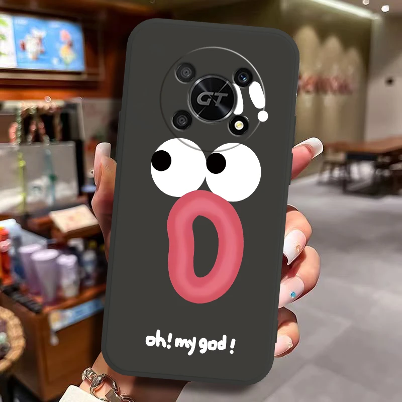 个性文字适用荣耀x40gt手机壳x40gt竞速版卡通软壳情侣全包保护套