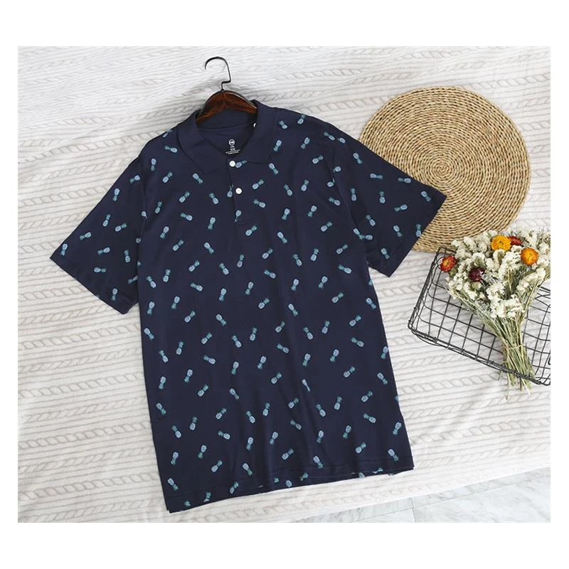 500斤特大男士肥佬胖子加肥加大码全棉宽松休闲翻领印花短袖1