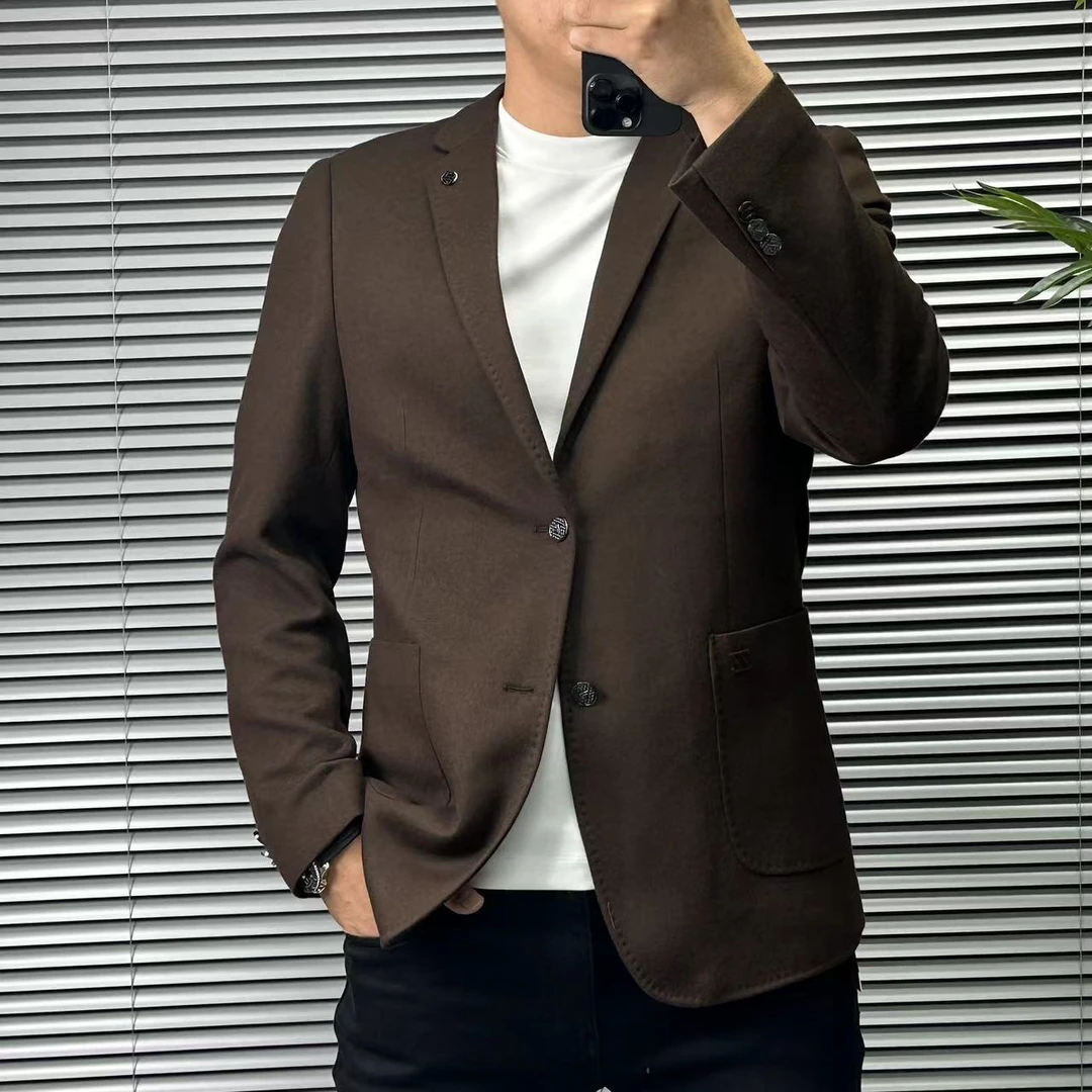 【巴尔赫】2024冬季新款男士高端轻奢时尚百搭商务休闲西服26081