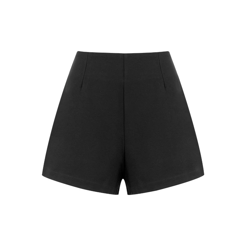 毛妮Peshe【女生必备】2023秋冬新品 纯色高腰百搭修身a字短裤D4633