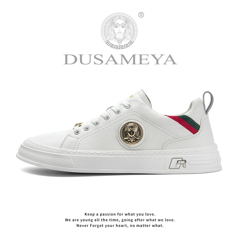 DUSAMEYA/杜莎米娅高端轻奢私人定制手工情侣款小白板鞋潮鞋D6632