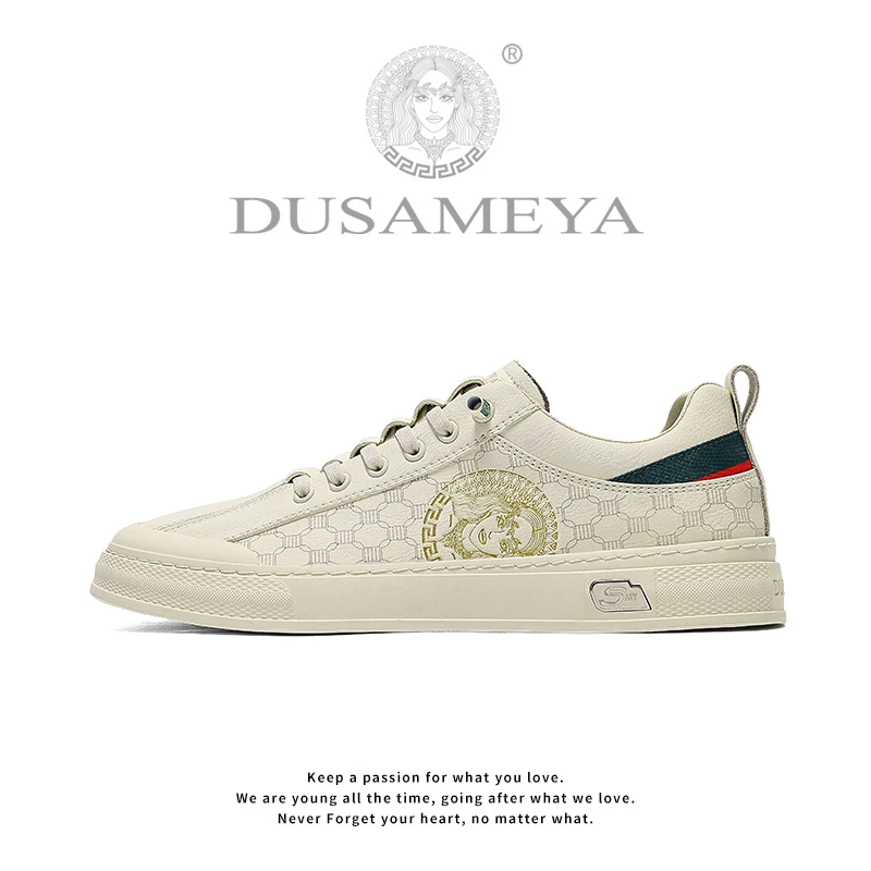 DUSAMEYA/杜莎米娅高端轻奢运动板鞋时尚休闲百搭情侣小白鞋6692