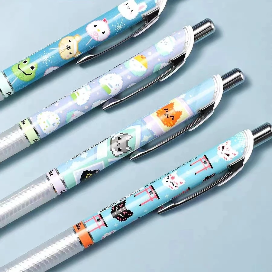 Pentel派通东京物语像素风第二弹限定款0.5黑色按动中性笔舒适