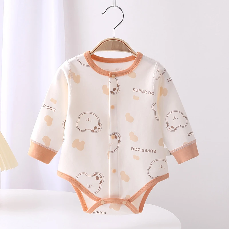 包屁服婴儿新生儿春秋款纯棉哈衣爬服1-18月女男女宝宝内衣四季衣